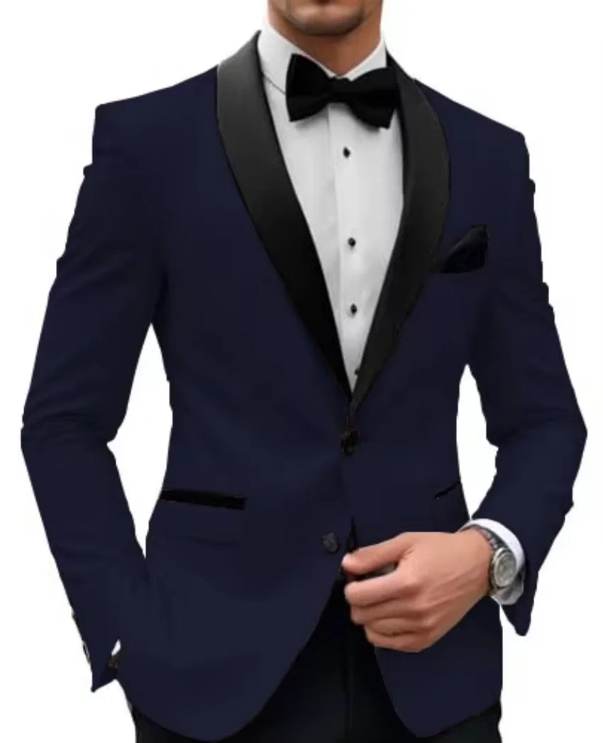 Formal |Wedding Men Suit Jacket Slim Fit Long Sleeve Shawl Lapel Single Breasted Blazer Business Coat Work Office Jacket Outwear
