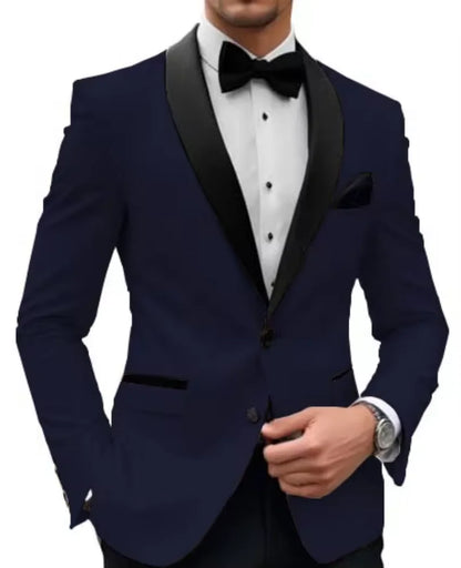 Formal |Wedding Men Suit Jacket Slim Fit Long Sleeve Shawl Lapel Single Breasted Blazer Business Coat Work Office Jacket Outwear