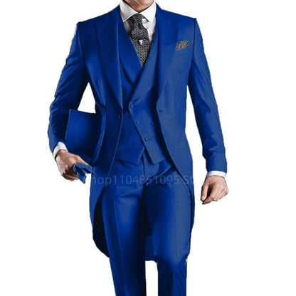 Men's 3-Piece Slim Straight Suit Set for Weddings, Formal Events & Graduation