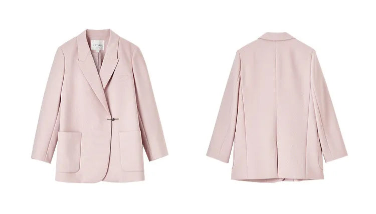 Black Blazer Suit Jacket Women 2026 Spring Fall Fashion Trend Elegant Office Ladies Work Wear Clothing 153XC3230X