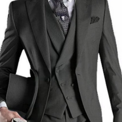 Men's Vest Double Breasted with Lapel Smart Casual Waistcoat for Wedding Banquet and Daily Wear