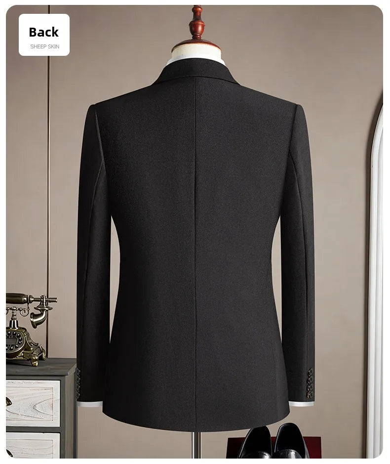 Men's Slim Fit 3-Piece Suit Set for Wedding, Banquet & Performance – Multiple Colors