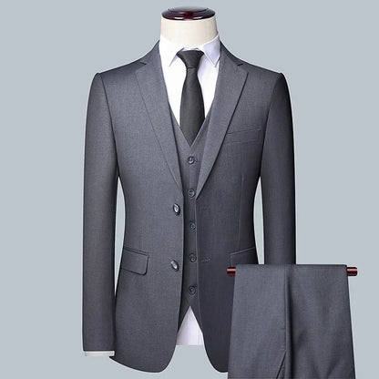 Costumes de smoking pour hommes, vestes slim de haute qualité, vêtements masculins en solde, ensemble blazer, gilet et pantalon 3 pièces, costume pour homme pour mariage