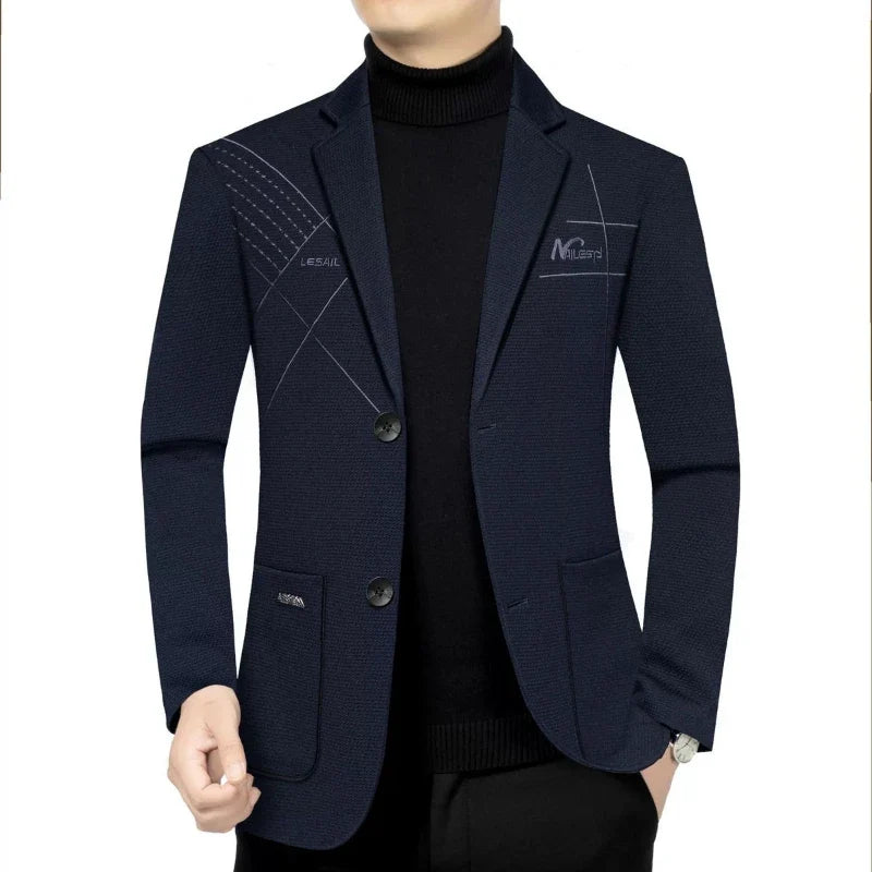 Blazer Men's Fashion Outdoor Travel Camping Youth Wedding Versatile Host School Uniform Slim Fit Casual Korean Version Blazer