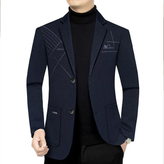 Blazer Men's Fashion Outdoor Travel Camping Youth Wedding Versatile Host School Uniform Slim Fit Casual Korean Version Blazer