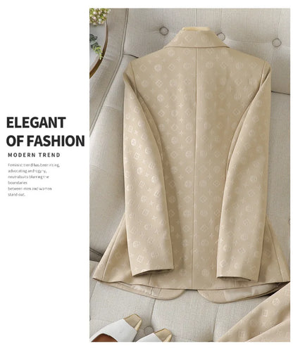 Fashion Temperament Professional Suits Women 2024 Spring Summer New Formal Long Sleeve Blazer And Pants&Shorts Sets Work Wear