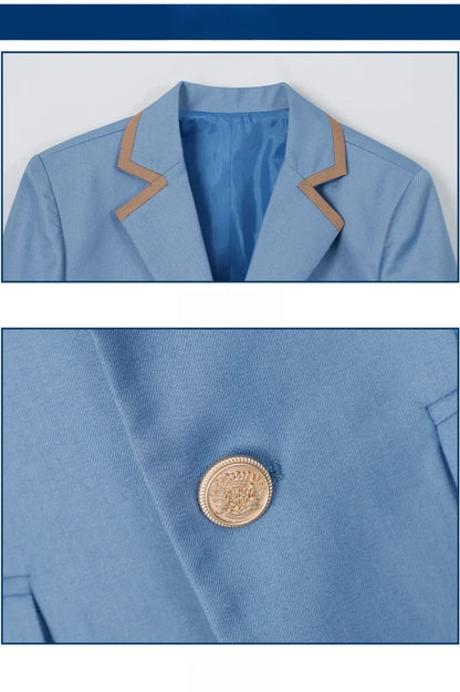 2-11Years Children's Kindergarten Dress  Girls Spring Autumn School Uniform Suit College Style English Class Suit Chorus Costume