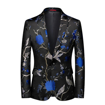 High Quality Men Fashion Handsome Fashion Suit Personality Stage Performance Banquet Business Casual Small Suit  Blazer Mujer