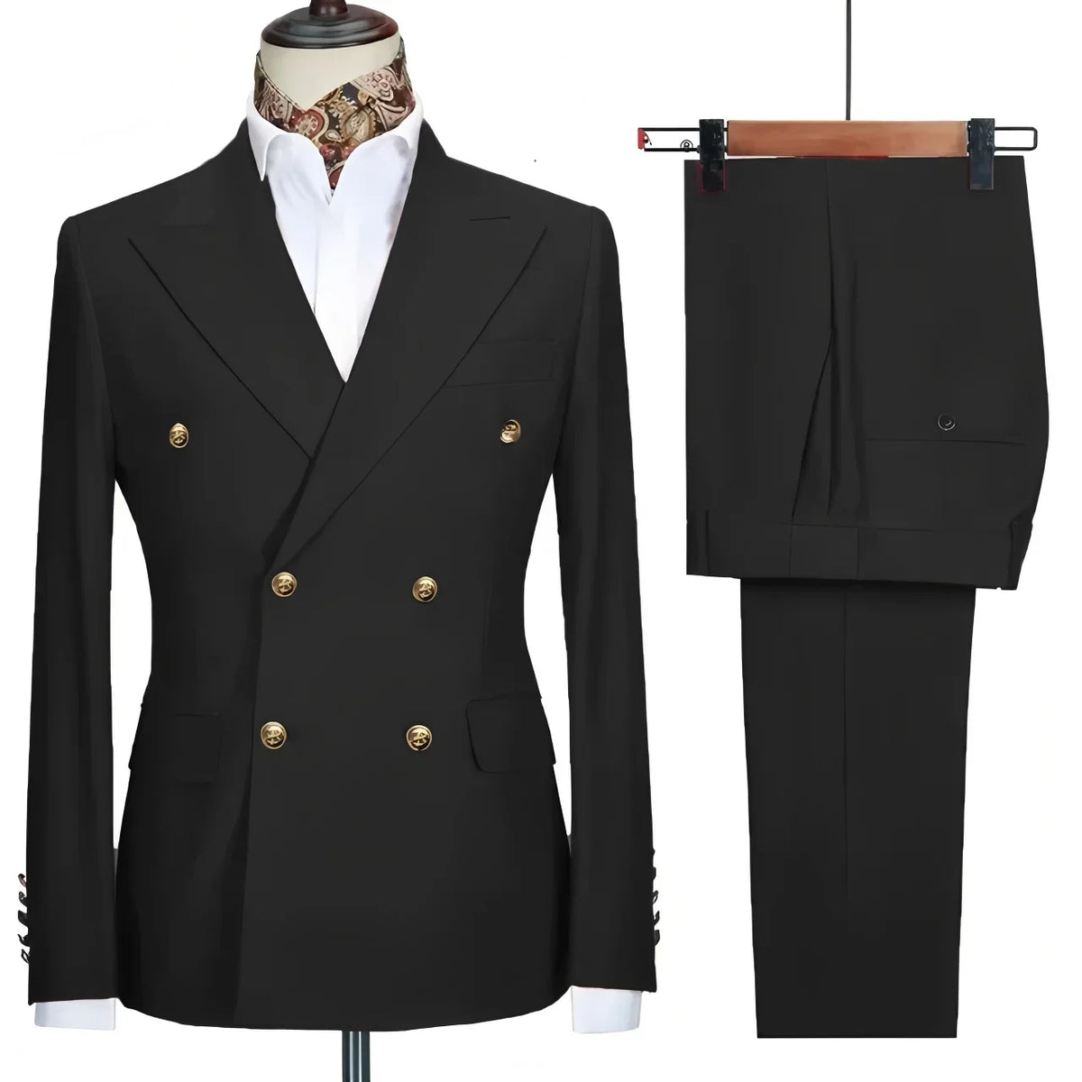 Men's Double Breasted Slim Fit Suit Set for Wedding and Formal Occasions – Multi-Color
