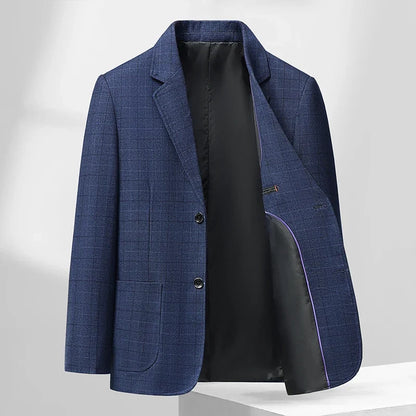 Blazer Autumn and Winter Men's Fashion Business Outdoor Travel Checkered Wedding Youth Slimming Casual High Formal Wear Blazer
