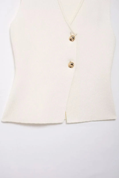 Womens Vest Sleeveless Knit Vest Women Outerwears Autumn Cropped Black Blue Vest Woman Elegant Off White Red Sweater Vests
