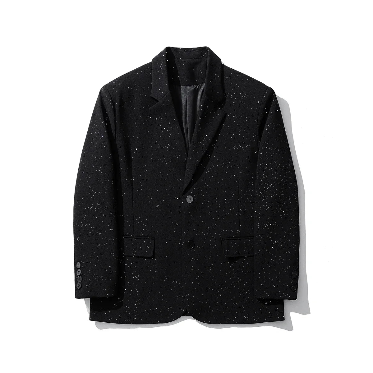 Luxury Man Clothing Glitter Jasje Mannen Suits Sequin Jacket Loose Black Gypsophila Designer Blazers Para Hombres Man Streetwear
