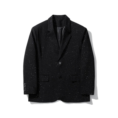 Luxury Man Clothing Glitter Jasje Mannen Suits Sequin Jacket Loose Black Gypsophila Designer Blazers Para Hombres Man Streetwear