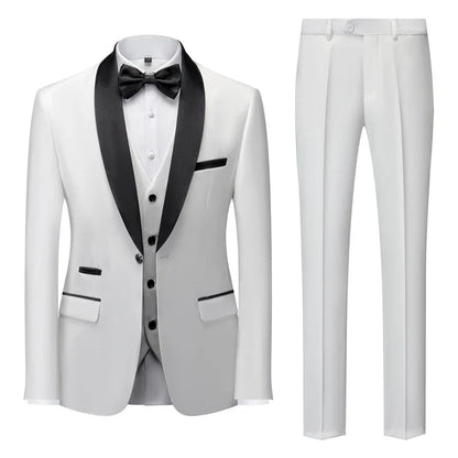 Ensemble costume homme 3 pièces : veste, gilet et pantalon / Affaires, marié, mariage, robe formelle, blazer, pantalon, gilet