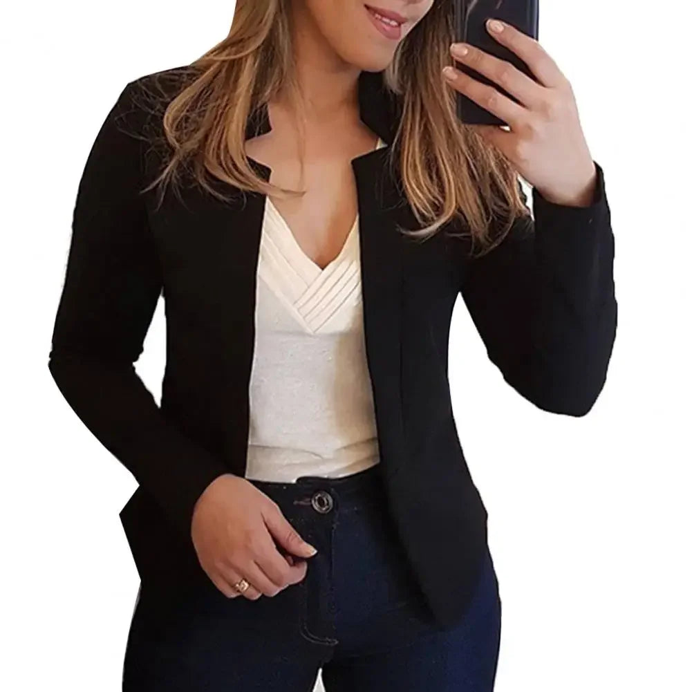 Spring Women Blazer Jacket 2024 Female Long Sleeve Thin Coat Open Stitch Blazer OL Womens Basic Jackets and Coats Femme Tops