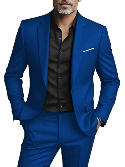 2 Pièces Costumes Homme Grande Taille Pour Mariage Marié Tuxedos Bal Ensembles Blazer Homme D'affaires Trajes De Hombre
