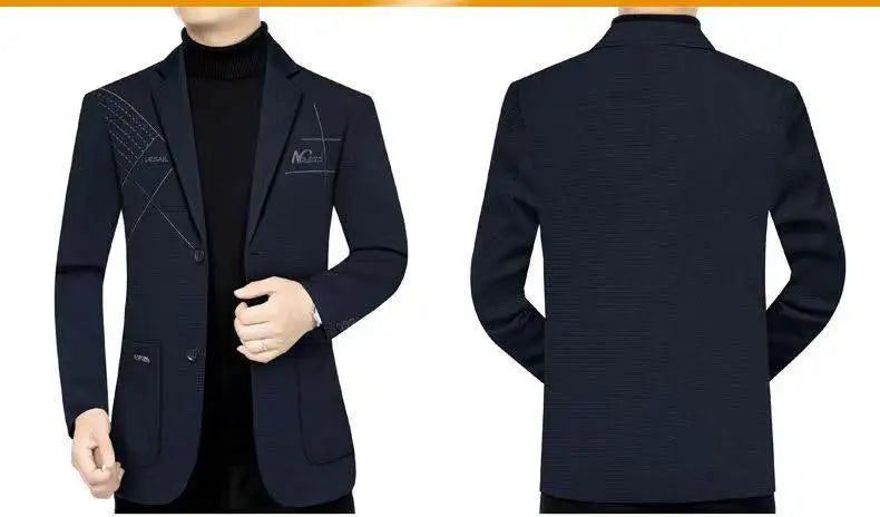 Blazer Men's Fashion Outdoor Travel Camping Youth Wedding Versatile Host School Uniform Slim Fit Casual Korean Version Blazer