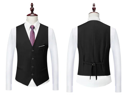 White Men Suits Slim Fit 3 Piece Double Breasted Suit Men Wedding Prom Party Business (Blazer+Vest+Pants) Wedding Suits for Men