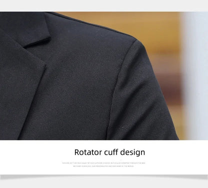 Summer 2025 Men's Mid-Sleeve Slim Fit Suit Korean Style Handsome Youth Seven-Quarter Jacket Small Suit Collection