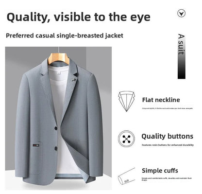 2026 Blazer Lightweight High-end Men's Fashionable Business Outdoor Travel Youthful Wedding Hosting Casual Korean Style Blazer