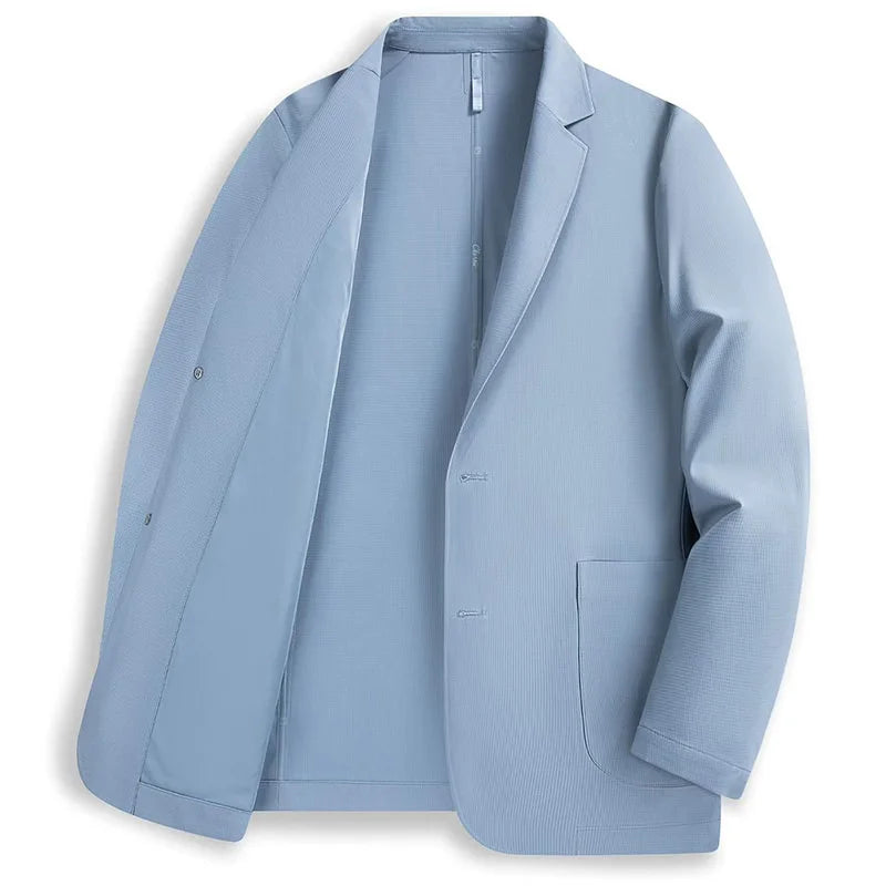 Thin-sleeved Sunscreen Blazer Fashionable for Outdoor Travel, Camping, Wedding, Casual Wear. Korean-style Men's Slim-fit Blazer