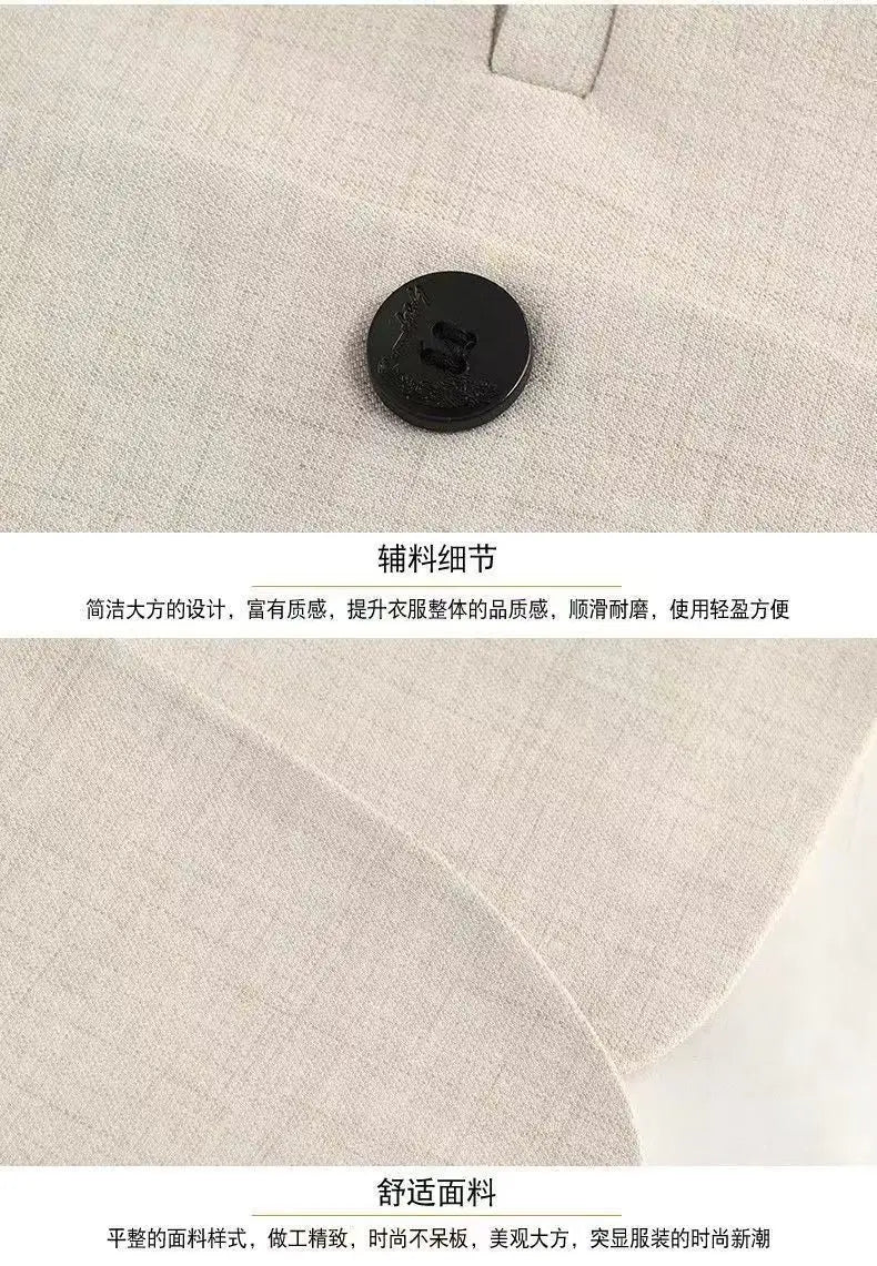 Blazer's New Men's Fashionable Business Wedding Banquet Casual Hosting Dress Is A High-end Middle-aged Thin Design  Blazer