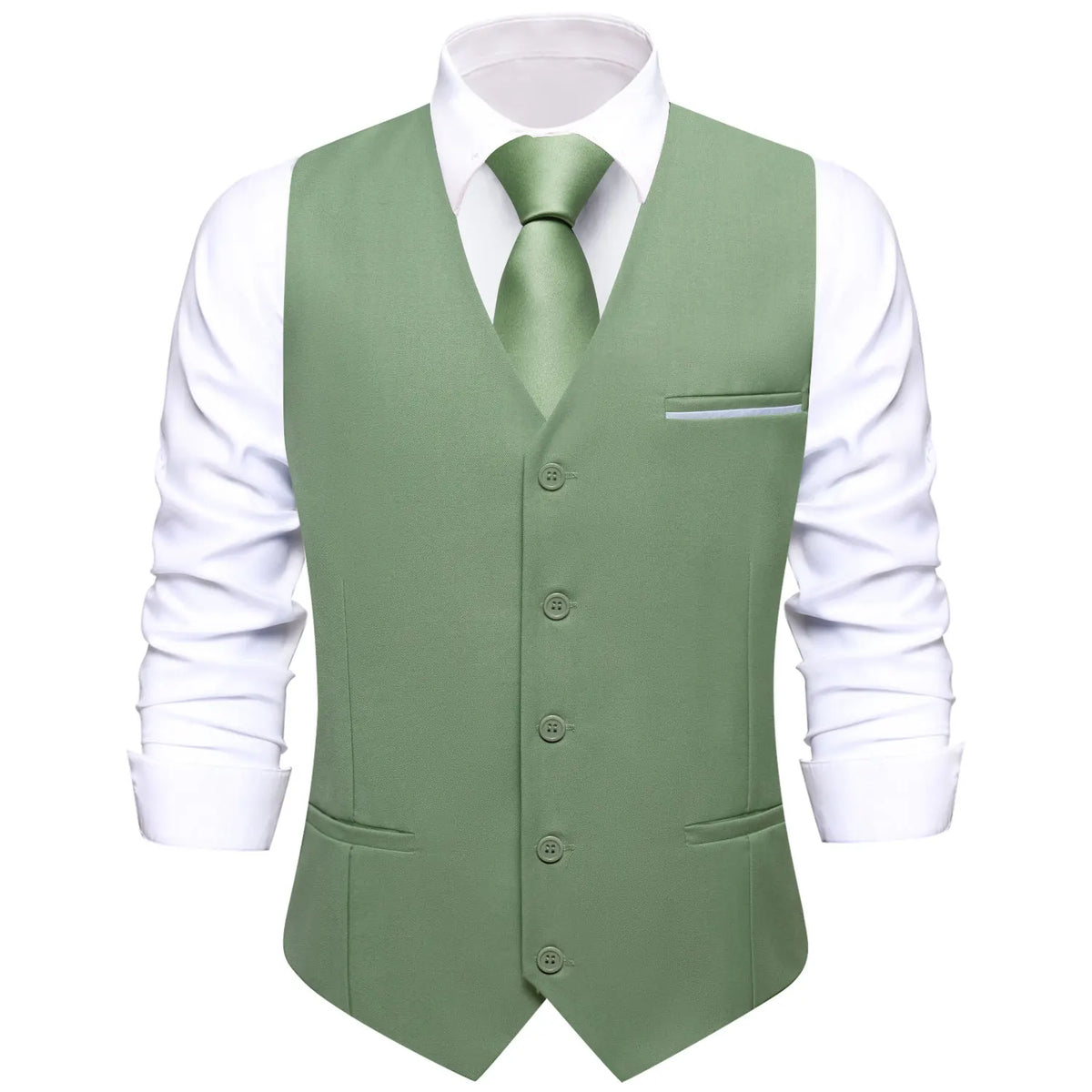 Men's Vest Set — Floral Paisley Waistcoat with Necktie, Pocket Square & Cufflinks for Weddings & Formal Events