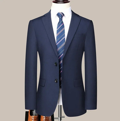 Men's Suit Blazer and Pants Smart Casual Slim Fit Wedding Business Formal Set