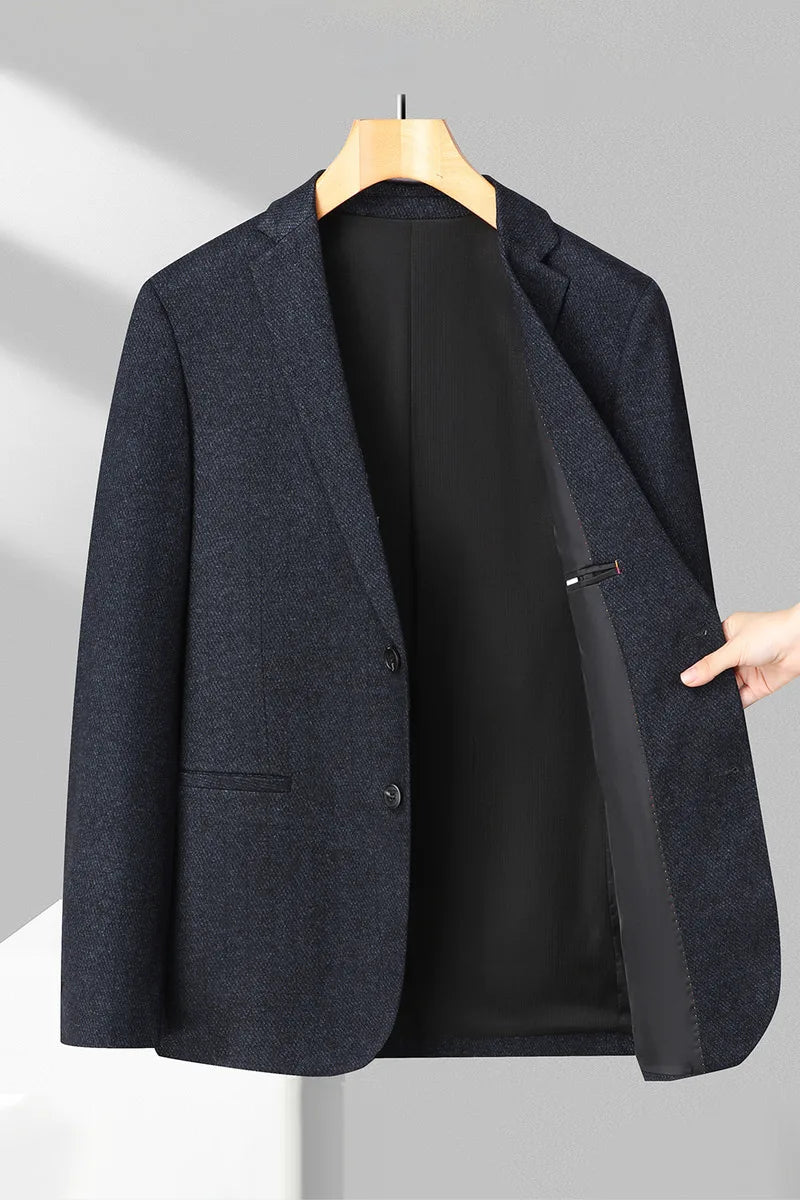 Men's Business Casual Blazer men Fabric Single-Breasted Suit Jacket for Office Daily Wear man Sport Coat  for Work Meetings