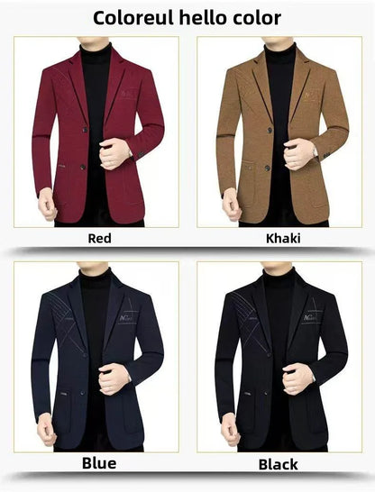 Blazer Men's Fashion Outdoor Travel Camping Youth Wedding Versatile Host School Uniform Slim Fit Casual Korean Version Blazer