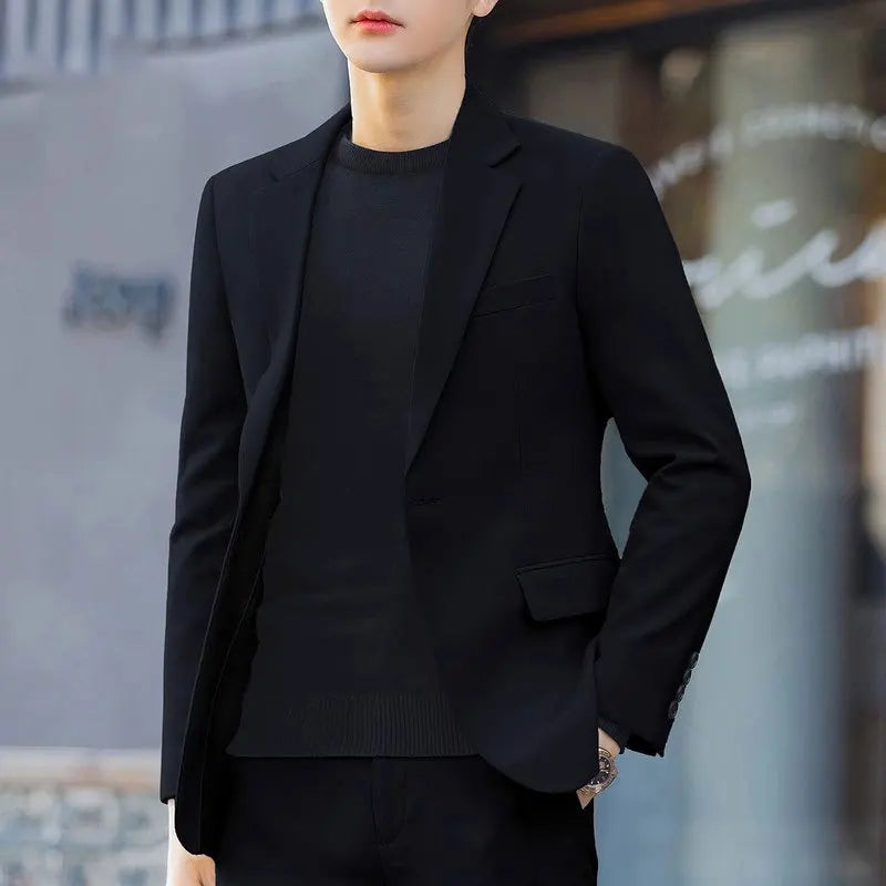 Blazer: Outdoor Men Fashion Gentleman Stylish and Versatile Trendy Casual Best for Best Man Formal Workwear Professional Blazer