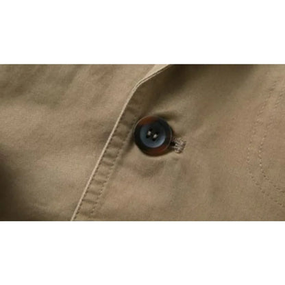 Blazer Man Retro Turn Down Collar Single-breasted Men Suit Coat Loose Pocket Long Sleeve Versatile Male Casual Outerwear