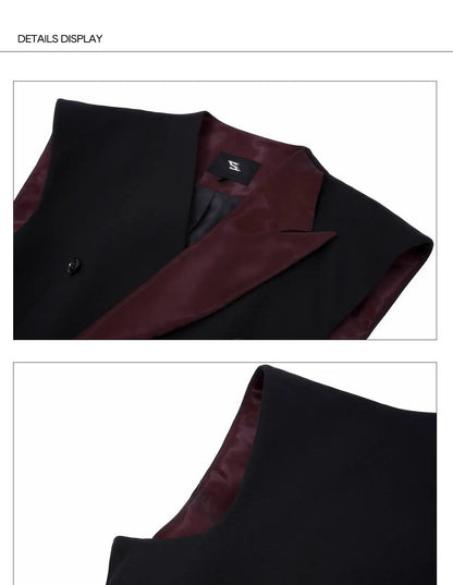 Fashion Original Personalized High Quality Sleeveless Vest Coat Men 2025 New Double Breasted Street Male Waistcoat JY4030