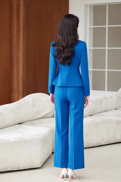 Fashionable Business Women's Outfit - Elegant Slim Fit Pants And Suit Set - Stylish New Arrival 2026