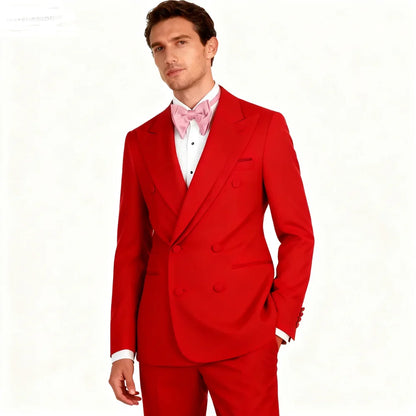 2-Piece Jacket+Pant Men's Tuxedo with Spacious Lapel for Wedding Banquet Party Formal Men's Clothing Custom-Made