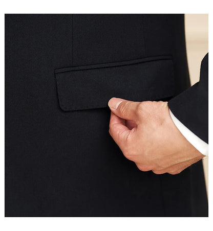 High-quality men's banquets come with a versatile and trendy business casual three-piece wedding set