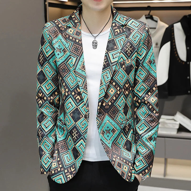 Blazer Men's fashion outdoor travel gentleman wedding Slimming Business versatile Trendy Casual Korean-style formal wear Blazer
