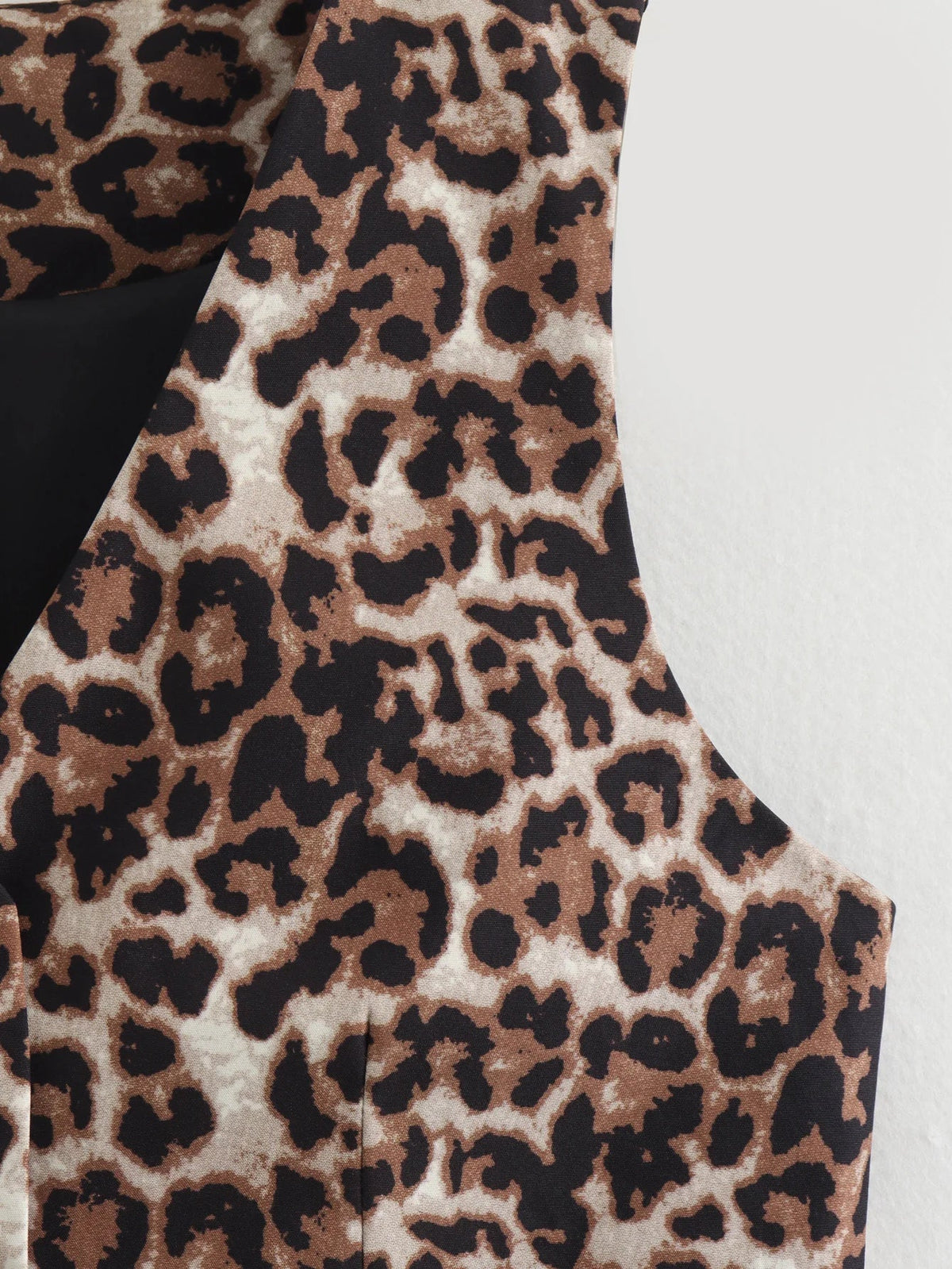Leopard Lady Vests Vintage Cropped Sleeveless Vest Women Outerwears Animal Print Women's Suit Vest V Neck Casual Waistcoat