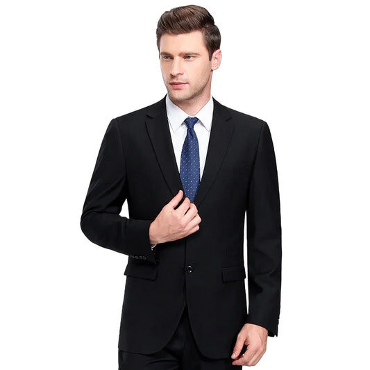 Men's Smart Casual Suit Single Breasted Breathable Formal Business Office Wear