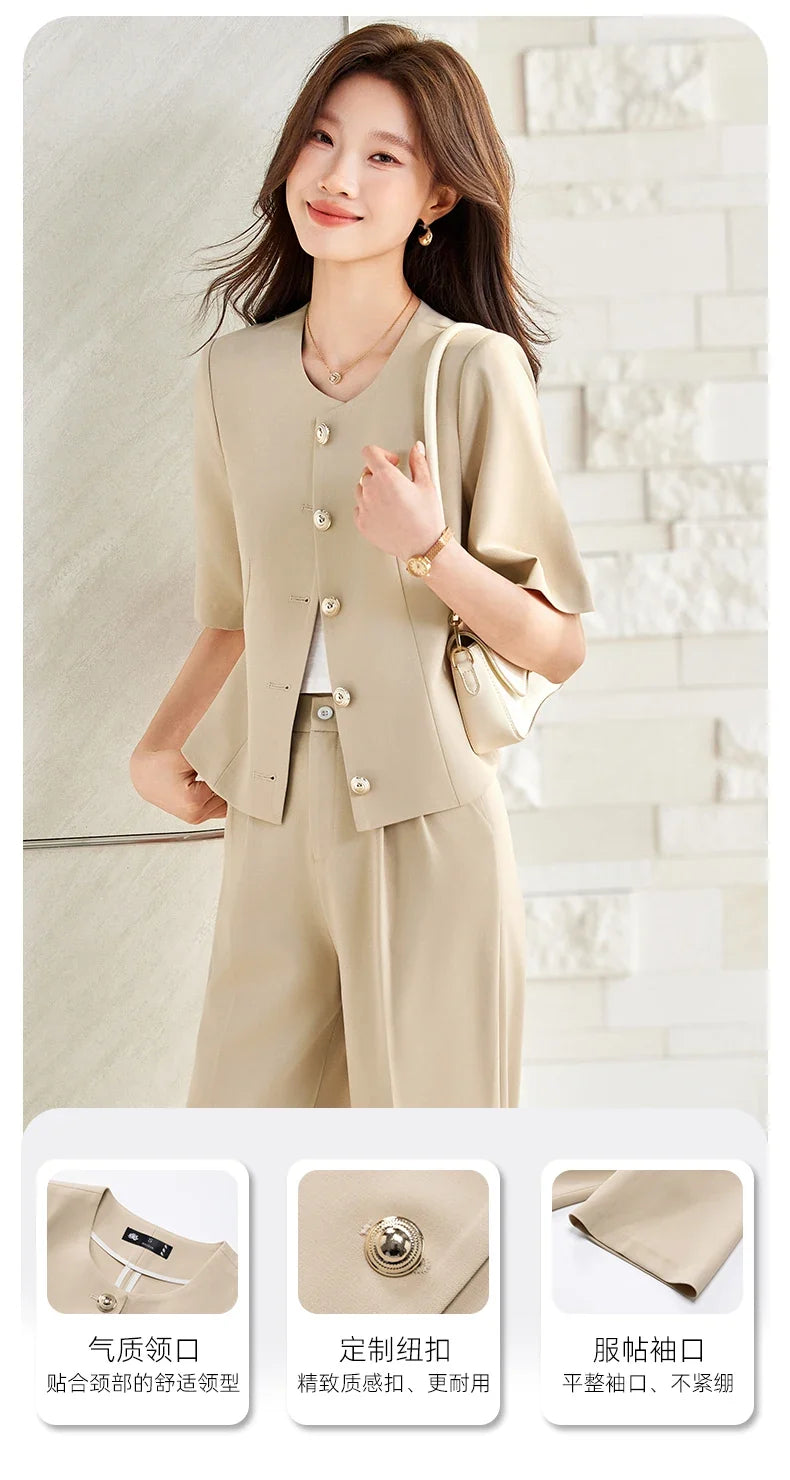 Fashionable Professional Women's Clothing, Two-Piece Blazer+Pants, Exquisite Elegant, 2026 Spring/Summer New Collection