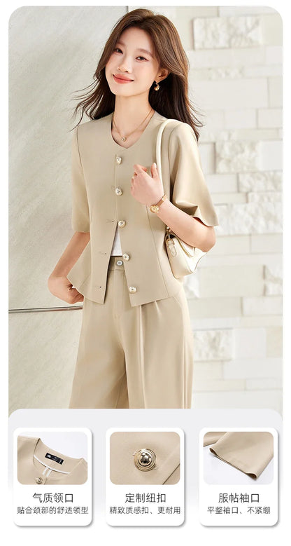 Fashionable Professional Women's Clothing, Two-Piece Blazer+Pants, Exquisite Elegant, 2026 Spring/Summer New Collection