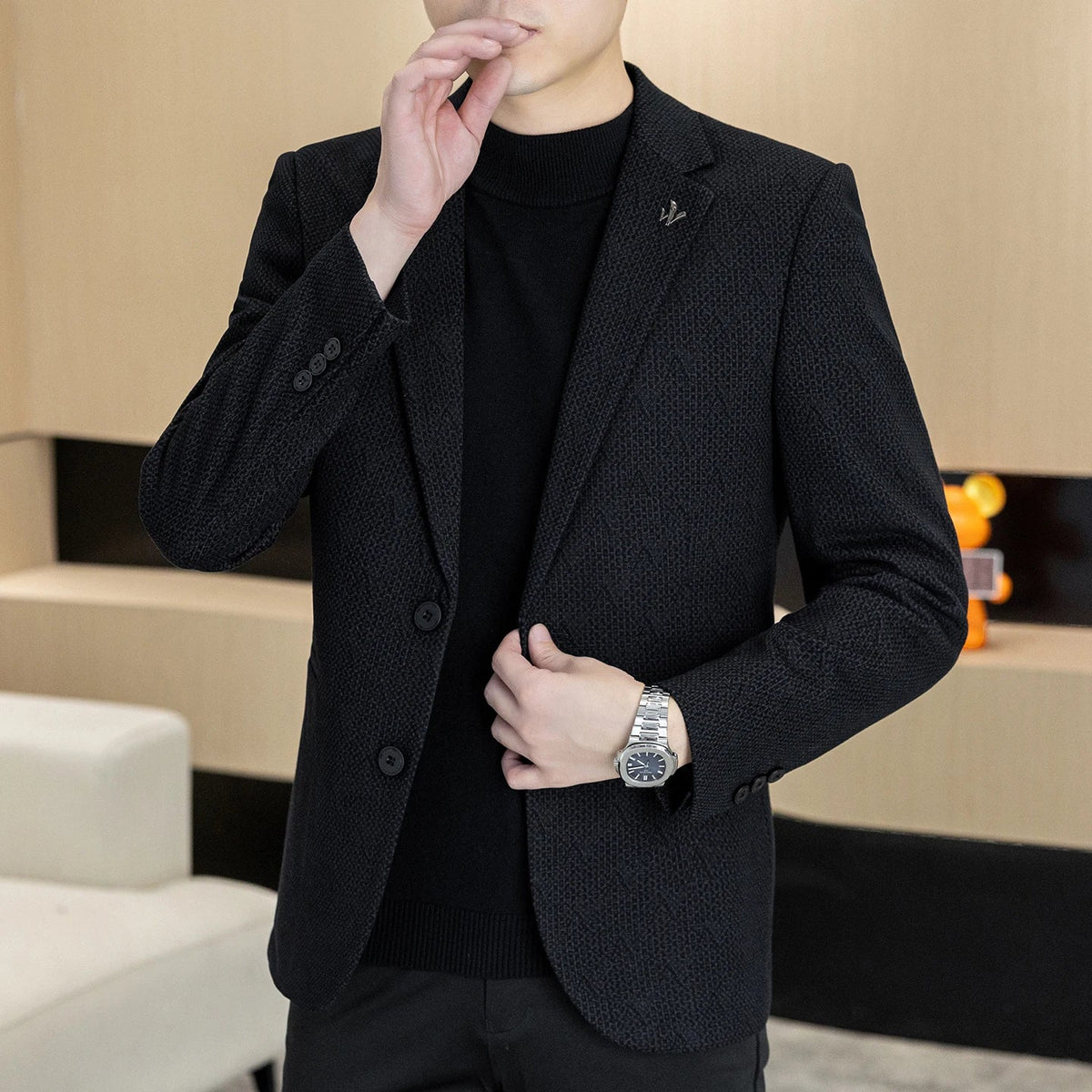Autumn and Winter New Men's Suits, Two-Button Single-Breasted Jackets, Men's Casual Business Wear, Formal Wear, and Men's Suits