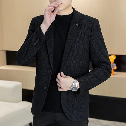 Autumn and Winter New Men's Suits, Two-Button Single-Breasted Jackets, Men's Casual Business Wear, Formal Wear, and Men's Suits