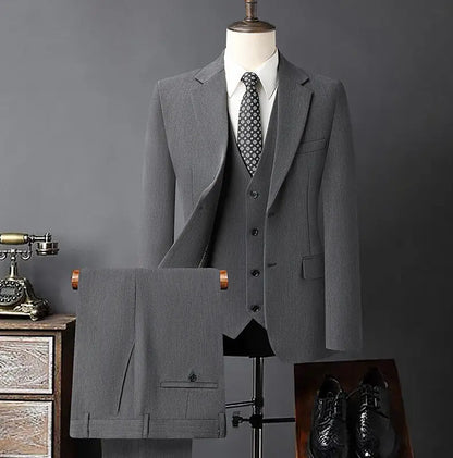 Men's Smart Casual Single Breasted Suit – Wedding, Business & Banquet