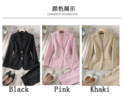 Fashion Temperament Professional Suits Women 2024 Spring Summer New Formal Long Sleeve Blazer And Pants&Shorts Sets Work Wear