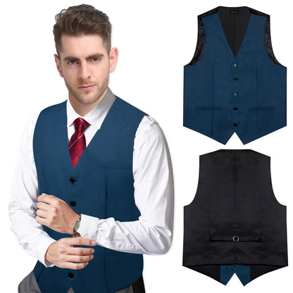 Men's Suit Vest – Solid Formal Waistcoat for Wedding, Party & Business Wear