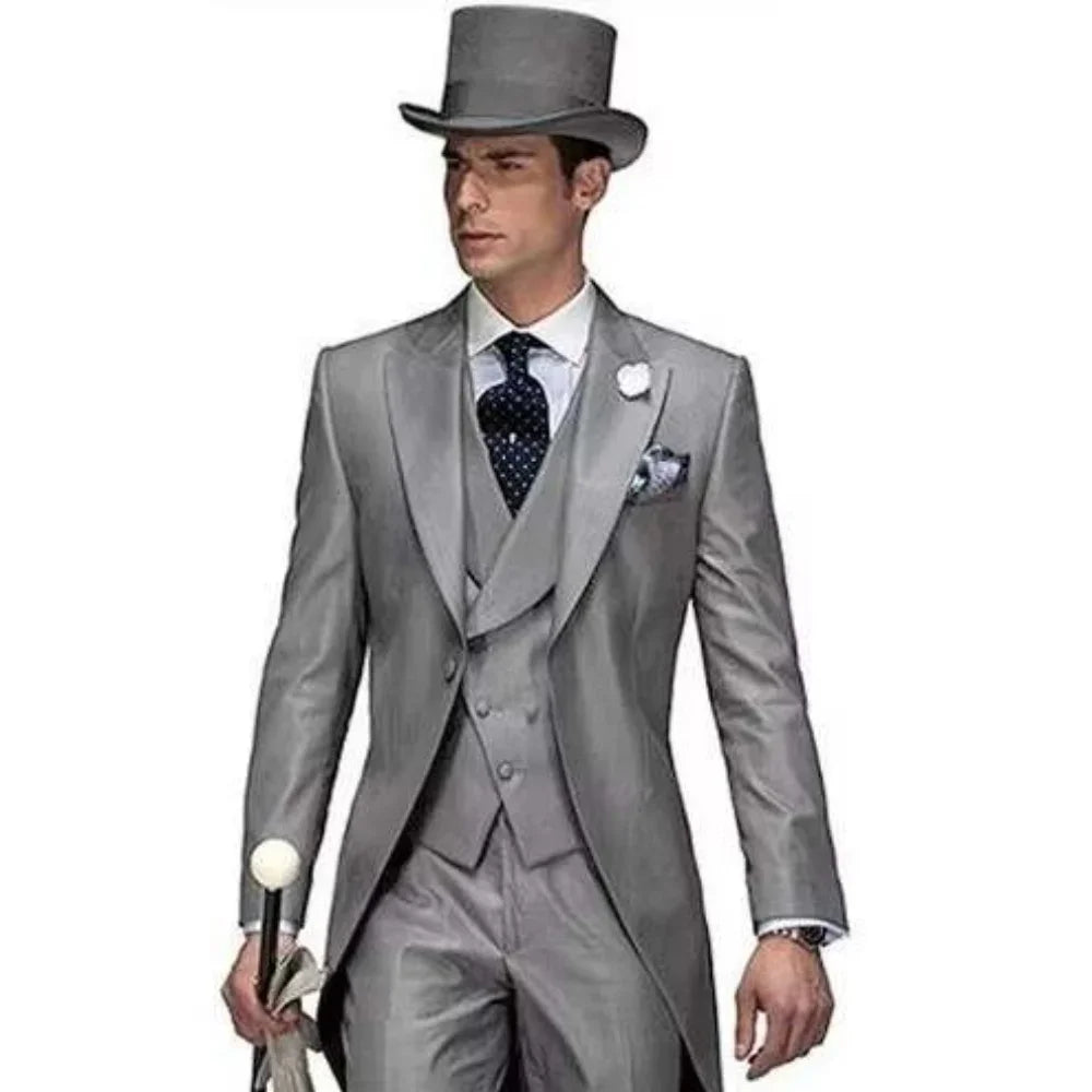 3-Piece Men's Slim Fit Suit – Italian Gentleman Style Wedding & Formal Tuxedo
