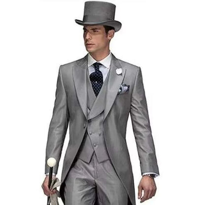 3-Piece Men's Slim Fit Suit – Italian Gentleman Style Wedding & Formal Tuxedo