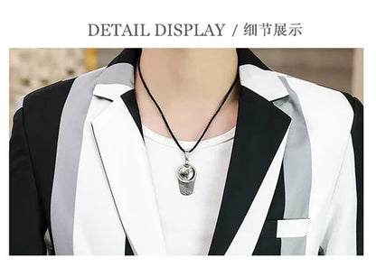 Blazer Men's Fashion Business Gentleman Slim-fit Stripes British Style Outdoor Performance Trend Wedding Banquet Casual Blazer