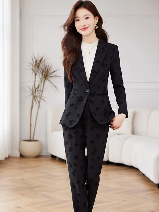 Spring/Summer 2026 Fashionable Professional Women's Suit Set High-Quality Pants Elegant Attractive Businesswear